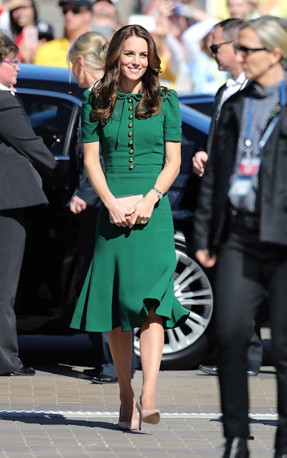 Выход Кейт Миддолтон в зеленом платье